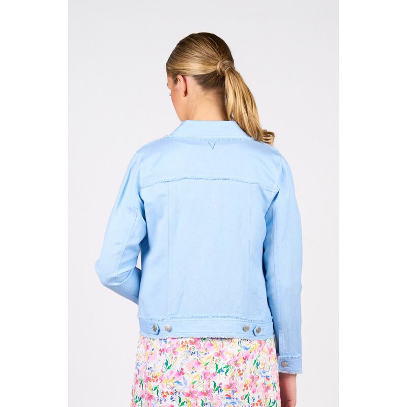 Vassalli Linen Jacket with Frayed Seams image number 1